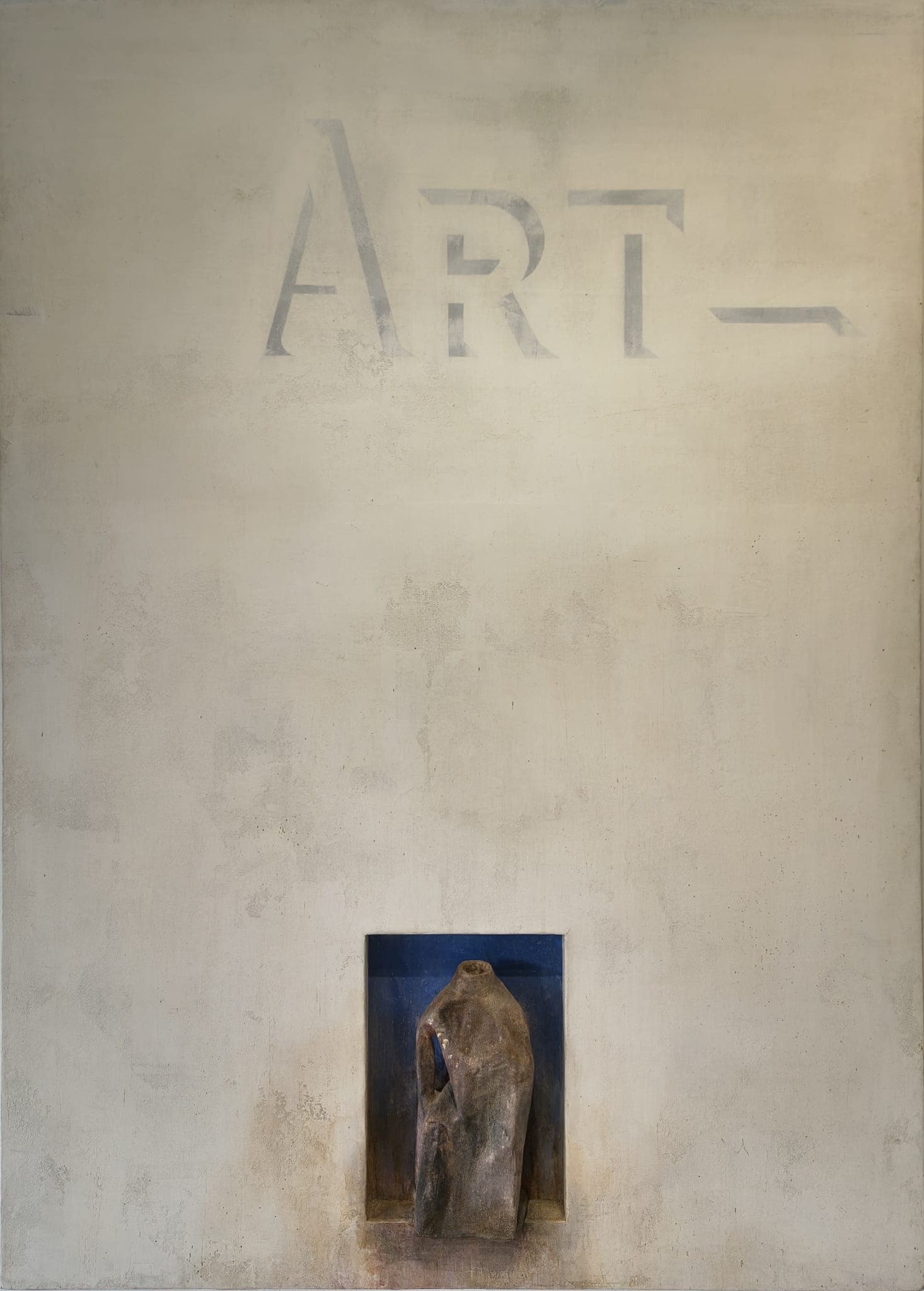 Concept XVI, acrylic & object found on canvas