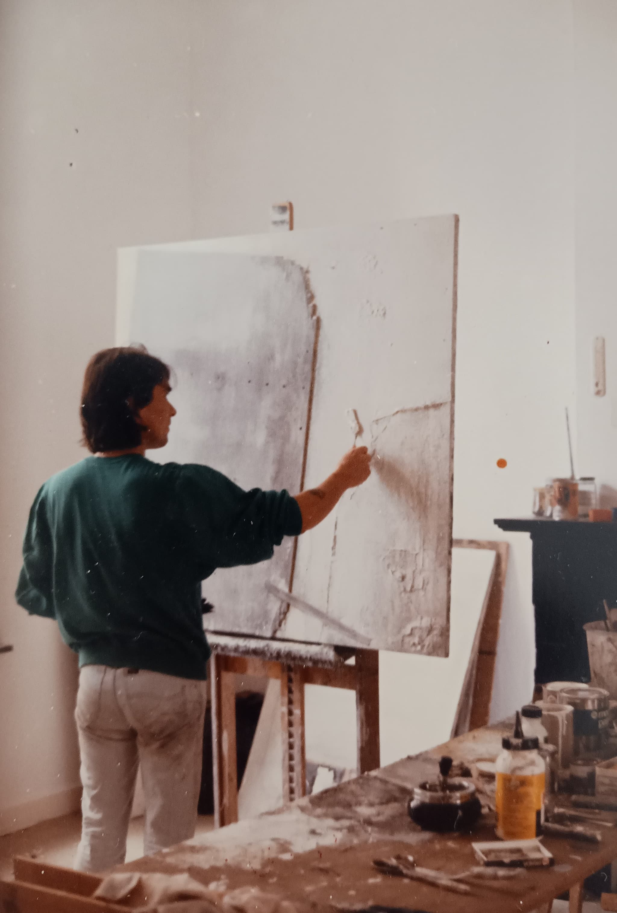 Roger Remaut in his studio, Ostend, Belgium