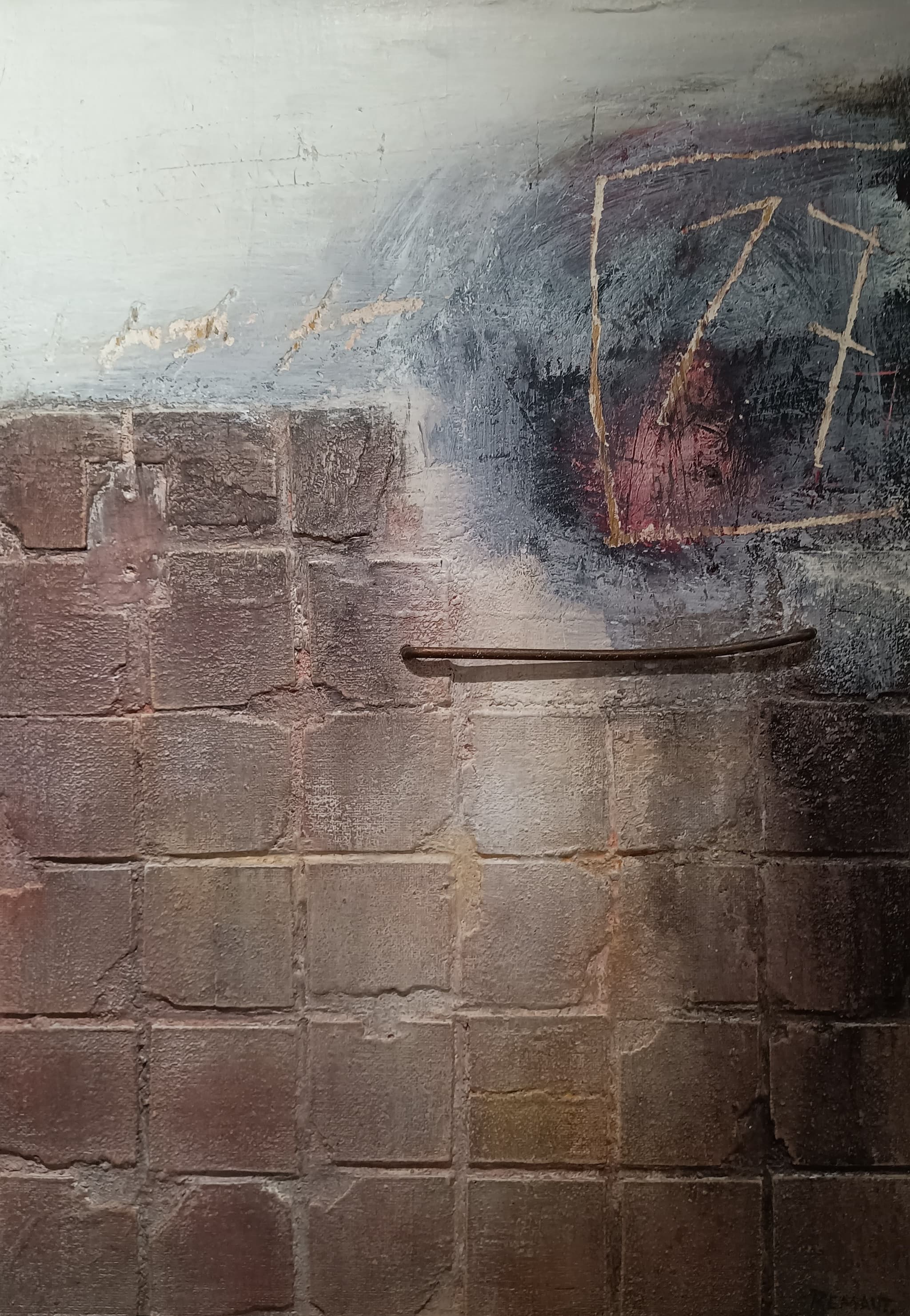 Squares No. 17, acrylic & found objects