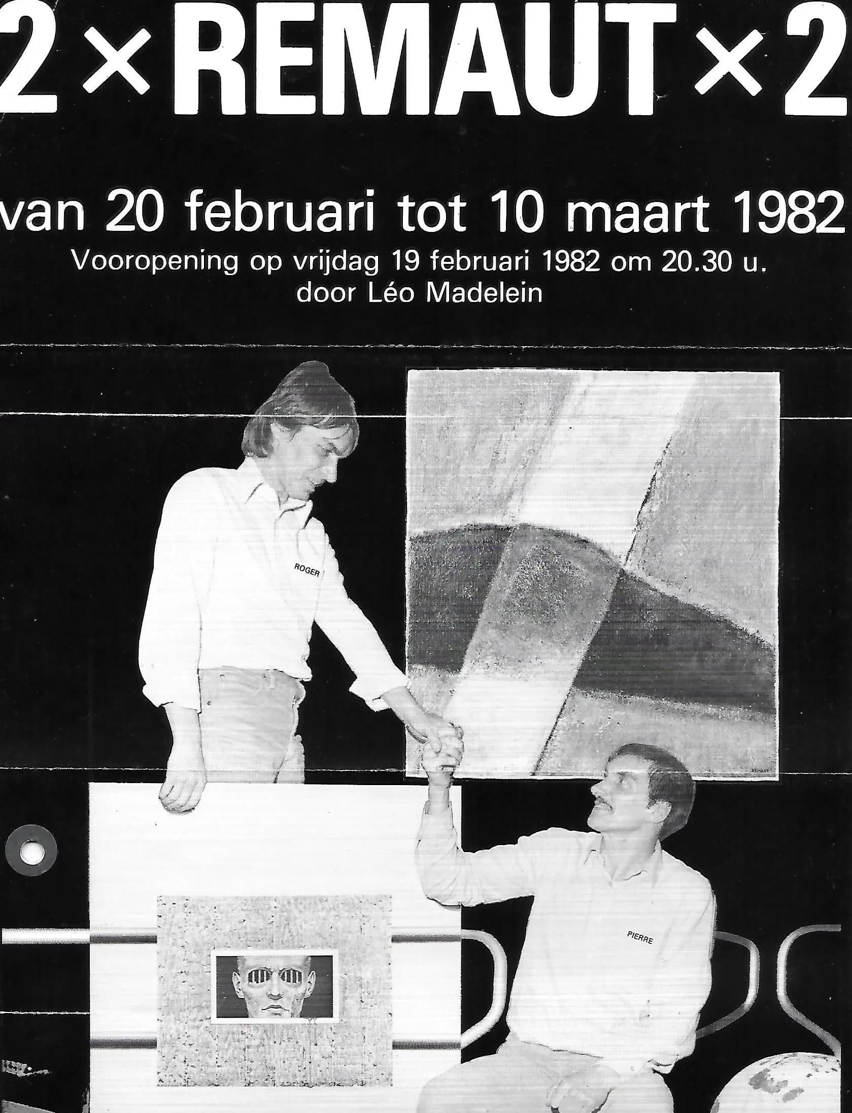 2X Remaut — first exhibition poster, Galerie De Peperbusse, Ostend, 1982