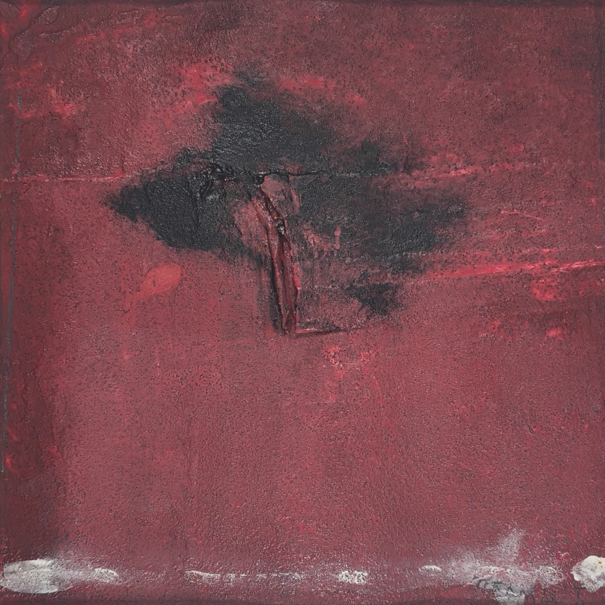 More than Nothing (2025) — Acrylic on cardboard by Belgian artist Roger Remaut