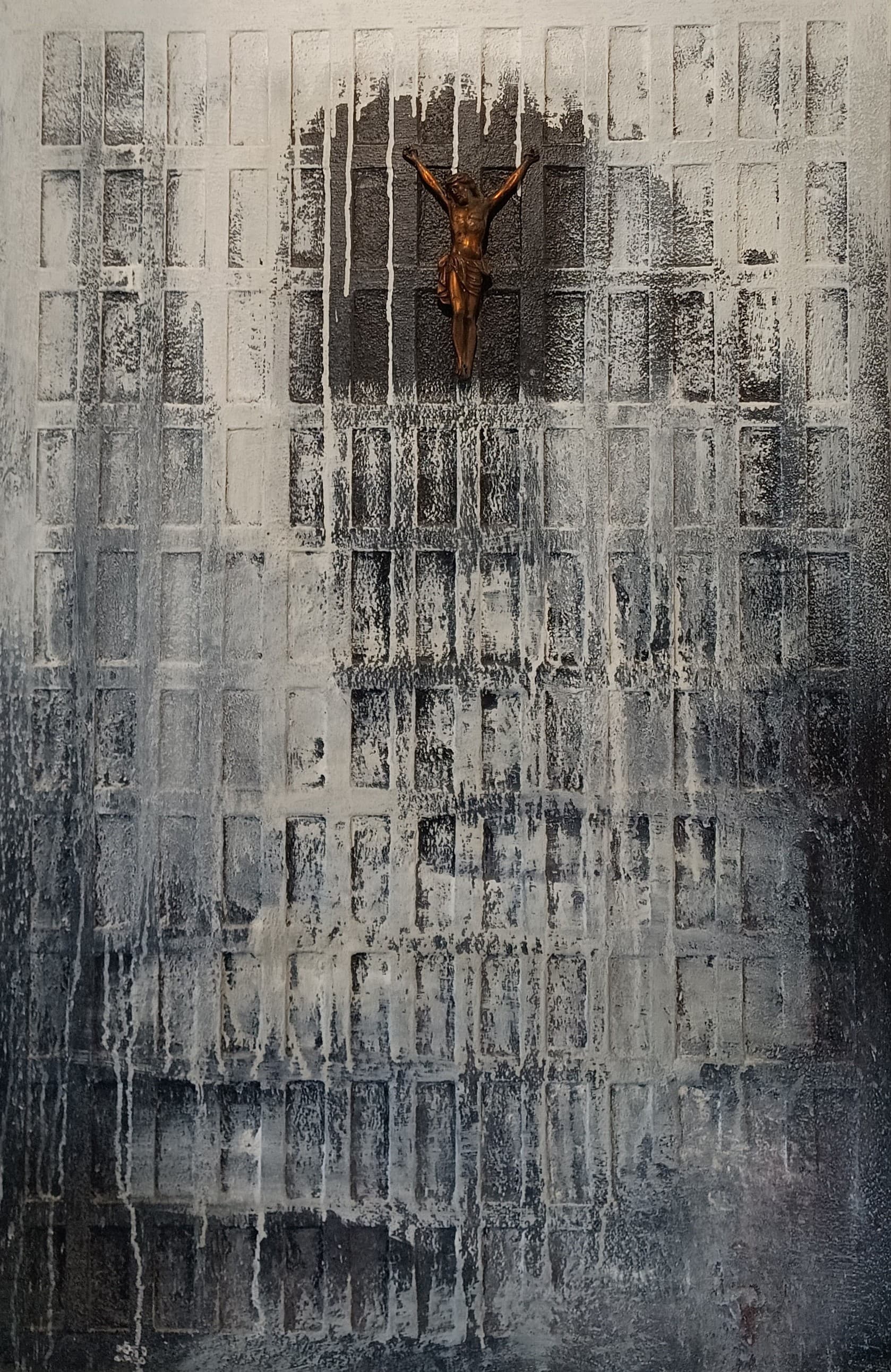 Tribute aan Magritte () — Mixed media acrylic by Belgian artist Roger Remaut