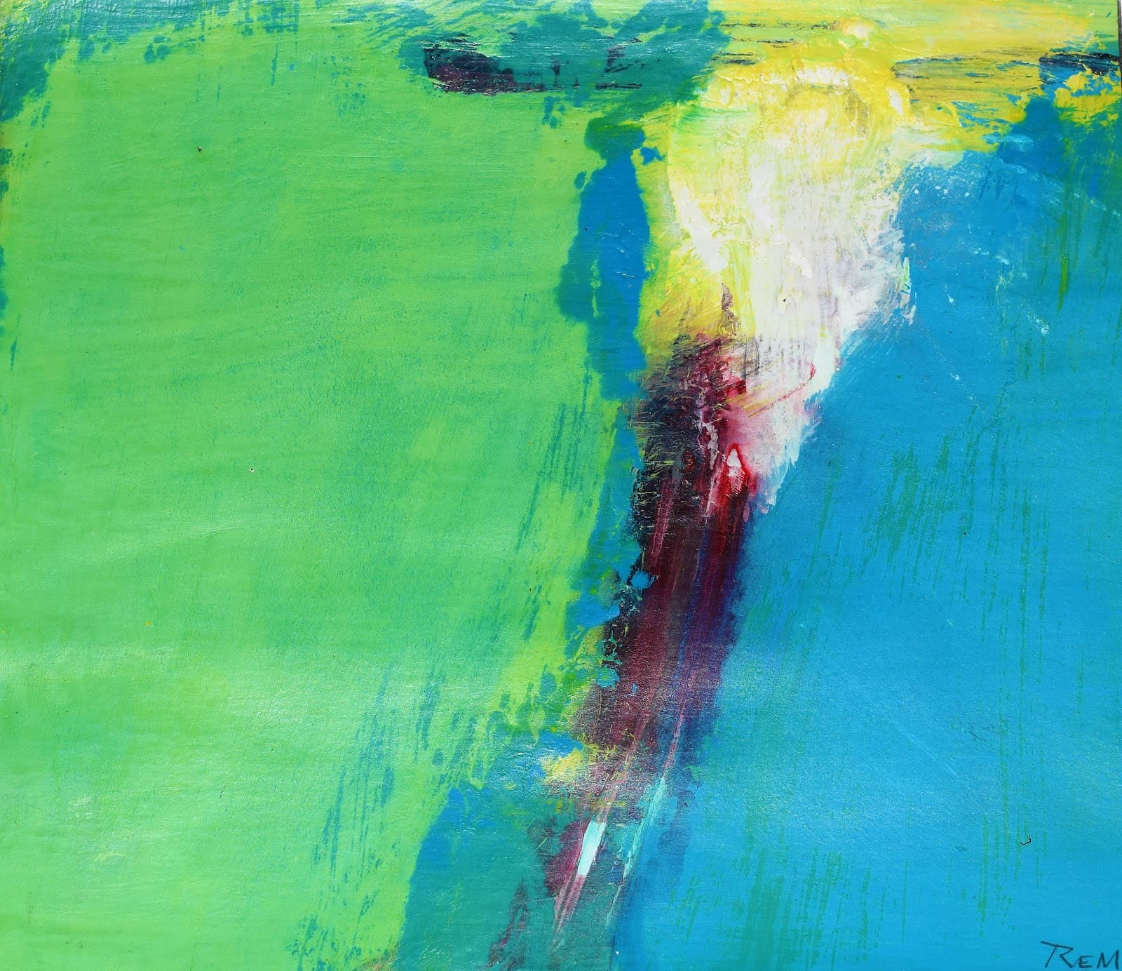 Untitled (2023) — Acrylic on cardboard by Belgian artist Roger Remaut