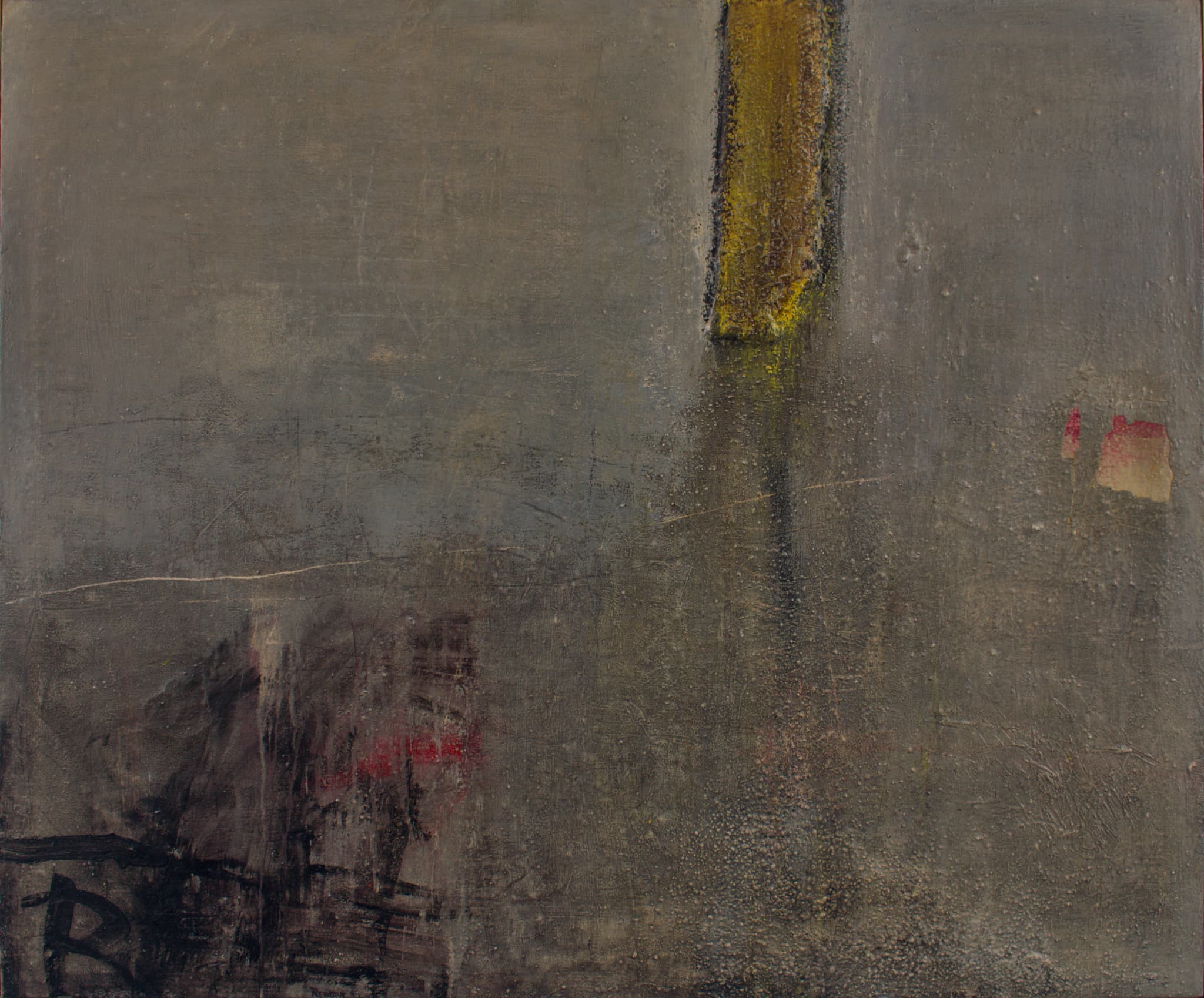 Untitled (1992) — Mixed media acrylic on canvas by Belgian artist Roger Remaut