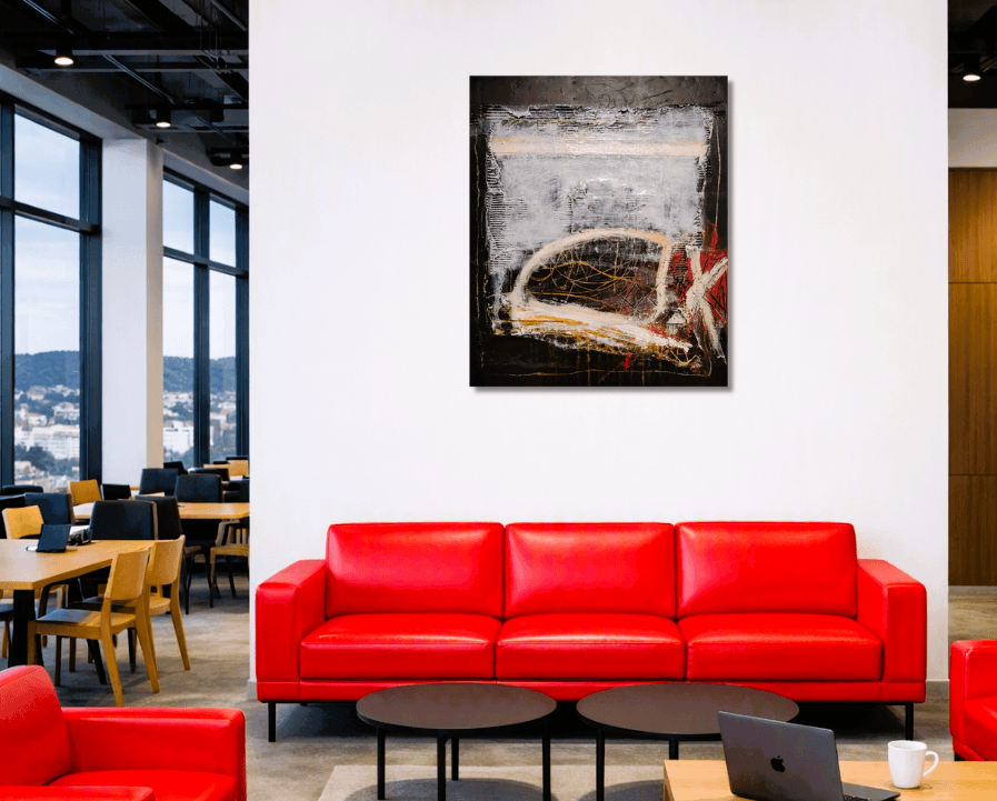 Office Art. Object X by Roger Remaut. Xochi Corporate, Art Leasing.